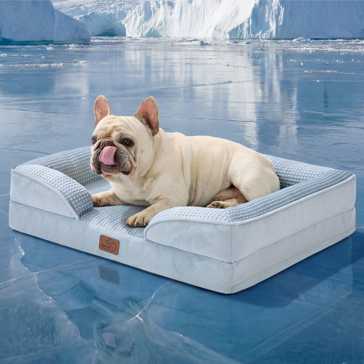 Bedsure Orthopedic Dog Beds Large Sized Dog - Washable Large Dog Cat Bed Waterproof, Comfort Dogs Couch Sofa with Washable Removable Cover, Pet Bed with Nonskid Bottom, Grey, 35"