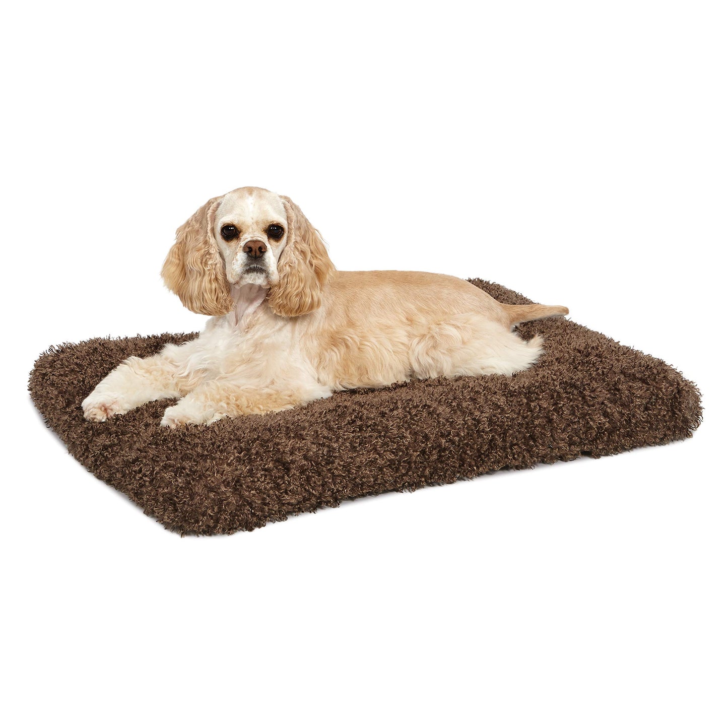 MidWest Homes for Pets Small QuietTime Deluxe Gray Ombré Swirl Plush Pet Bed, Machine Washable, Non-Skid Bottom, Soft Crate Mat for 24-inch Crates