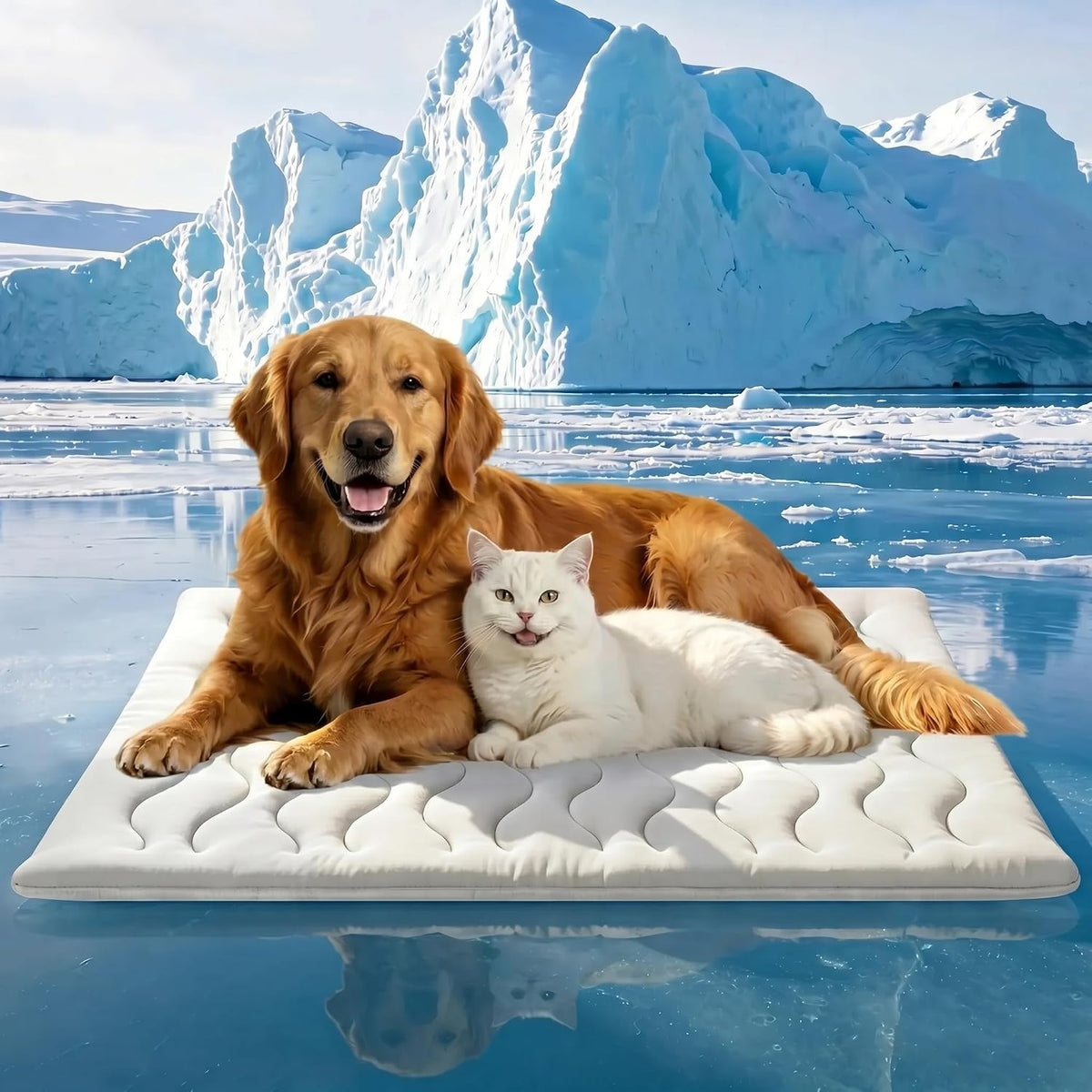 2026 Q-MAX＞0.5 Double-Sided Arc-Chill Dog Cooling Mat 36"×23" | Upgraded Ice Cool Fiber, Washable Thicken Waterproof, Self-Cooling Crate Pad for Dog&Cat, All-Season Use