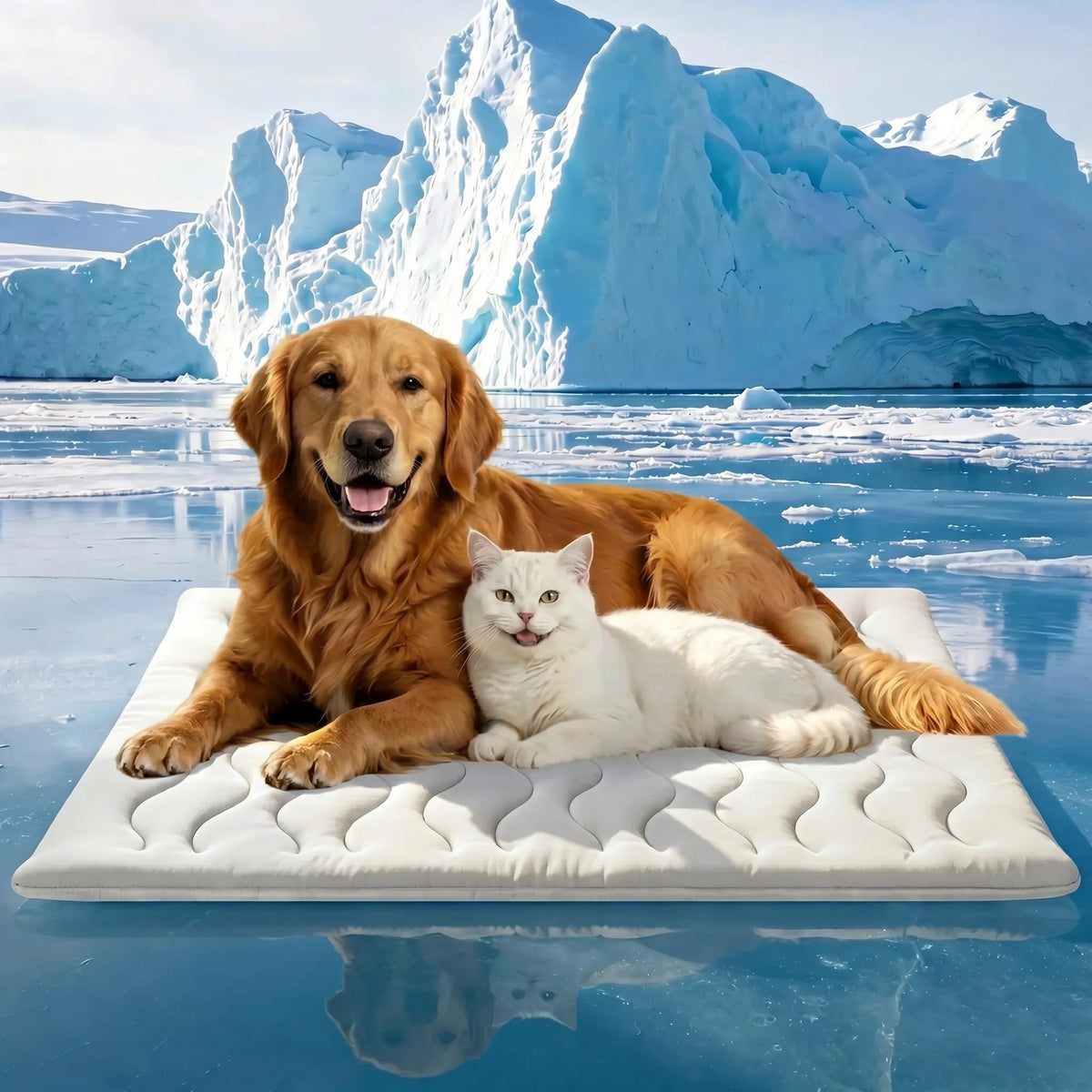 2026 Q-MAX＞0.5 Double-Sided Arc-Chill Dog Cooling Mat 36"×23" | Upgraded Ice Cool Fiber, Washable Thicken Waterproof, Self-Cooling Crate Pad for Dog&Cat, All-Season Use