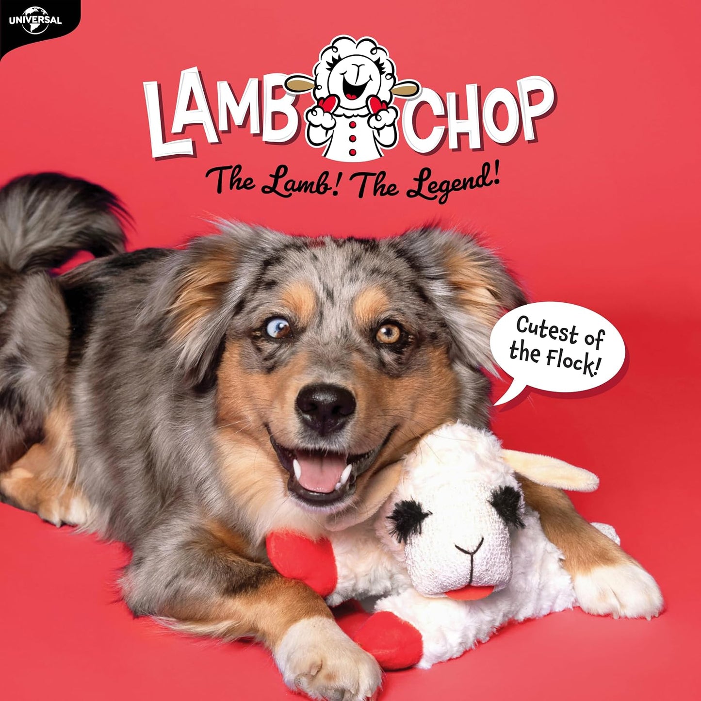 Multipet Lamb Chop Dog Plush Toy - Squeaky Toy for Small & Medium Dogs - Extra Soft Plush - Stuffed Animal for Cuddling & Playing (10", Cream, 5 Squeakers)