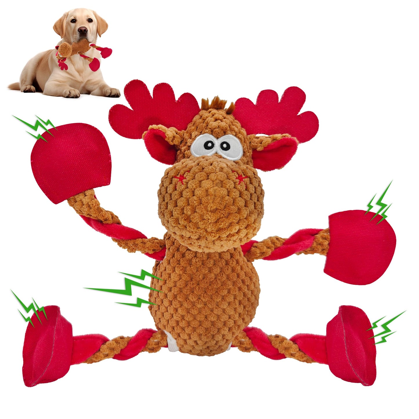 Squeaky Dog Toys, Stuffed Large Dog Toys to Keep Them Busy, Interactive Plush Chew Toys with Crinkle Paper, Tough Pet Animal Toys for Small Medium Large Dogs - Platypus