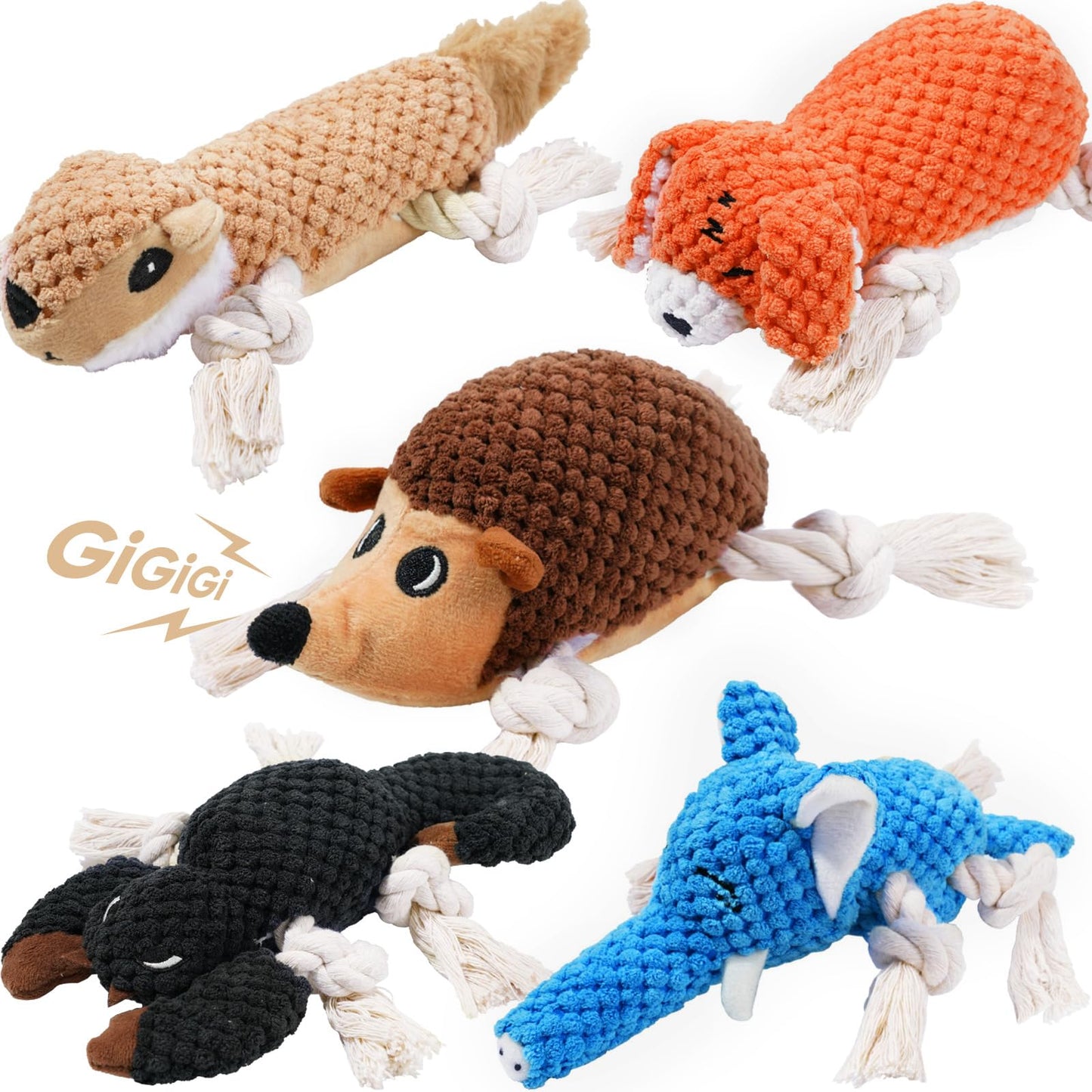 LEGEND SANDY Squeaky Plush Dog Toy Pack for Puppy, Small Stuffed Puppy Chew Toys 12 Dog Toys Bulk with Squeakers, Cute Soft Pet Toy for Small Medium Size Dogs