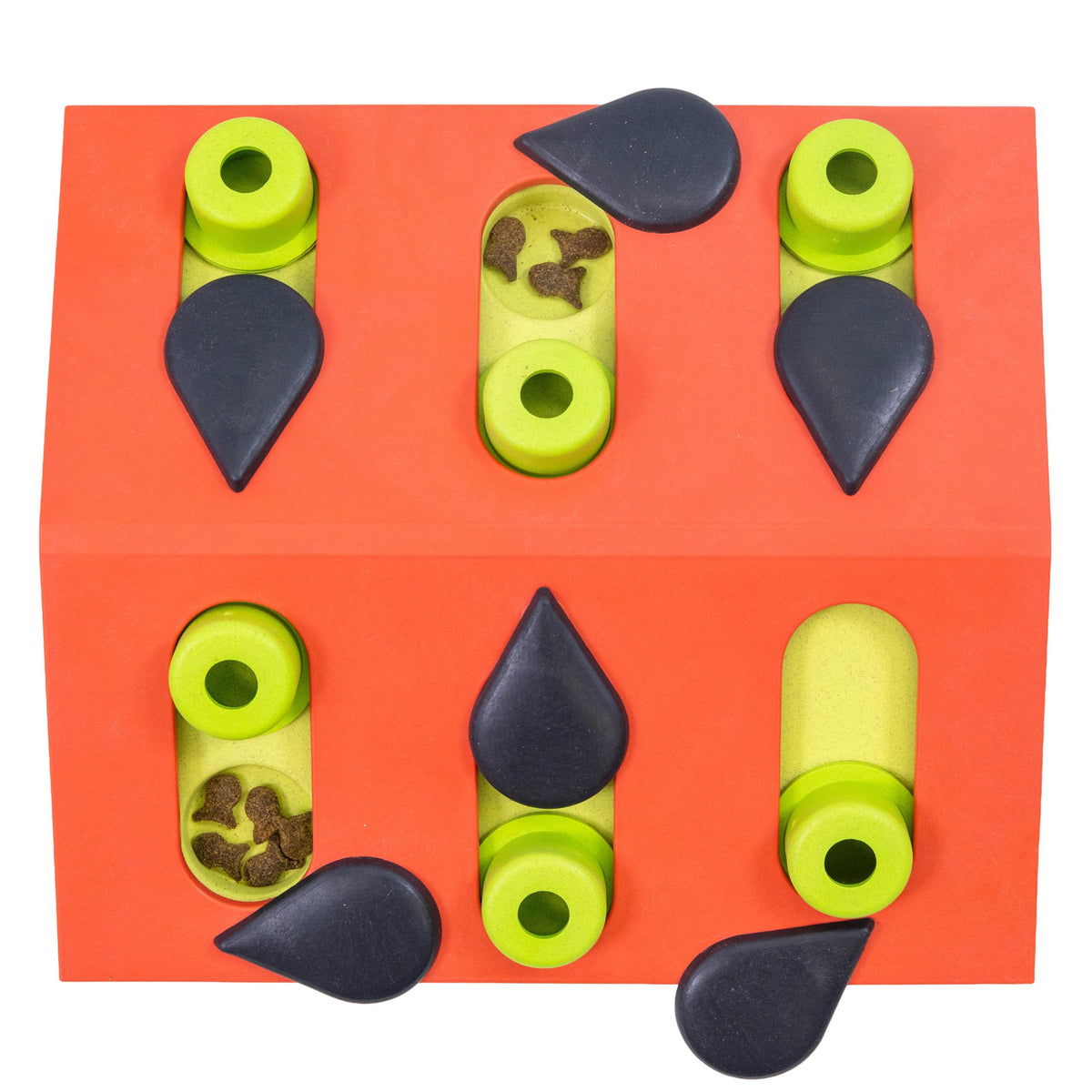 Catstages Nina Ottosson Buggin’ Out Puzzle & Play Cat Puzzle Feeder – Interactive Treat Game for Indoor Cats, Level 2 Slow Feeder Enrichment Toy, 13.9" x 11.5"