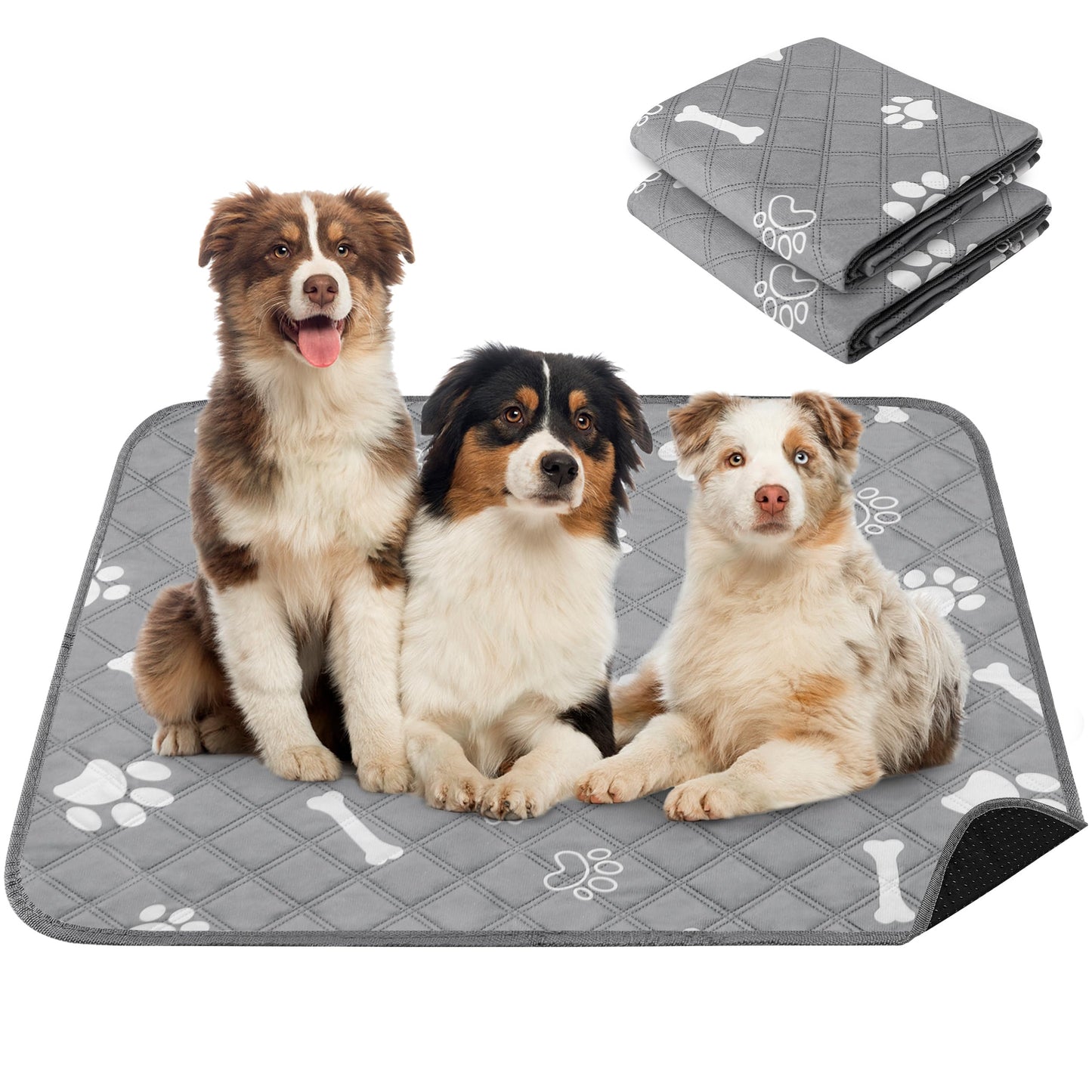 PatiencET Dog Cooling Mat, 22 x 28 in No-Gel Cooling Pad for Small Dogs, Puppies and Cats, Cool Touch Nylon Pet Mat, Washable Summer Dog Mat for Crate, Floor, Sofa, Car, Blue
