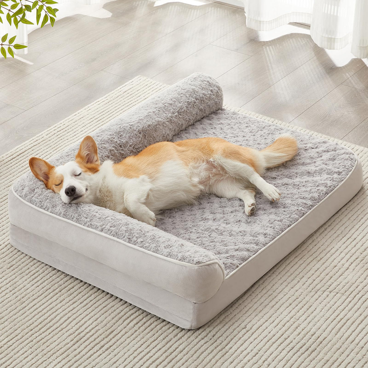 BFPETHOME Orthopedic Dog Beds for Large Dogs-Waterproof Sofa Dog Bed with Removable Washable Cover, Big Pet Bed with Waterproof Lining and Nonskid Bottom,Pet Bed for Large Dogs