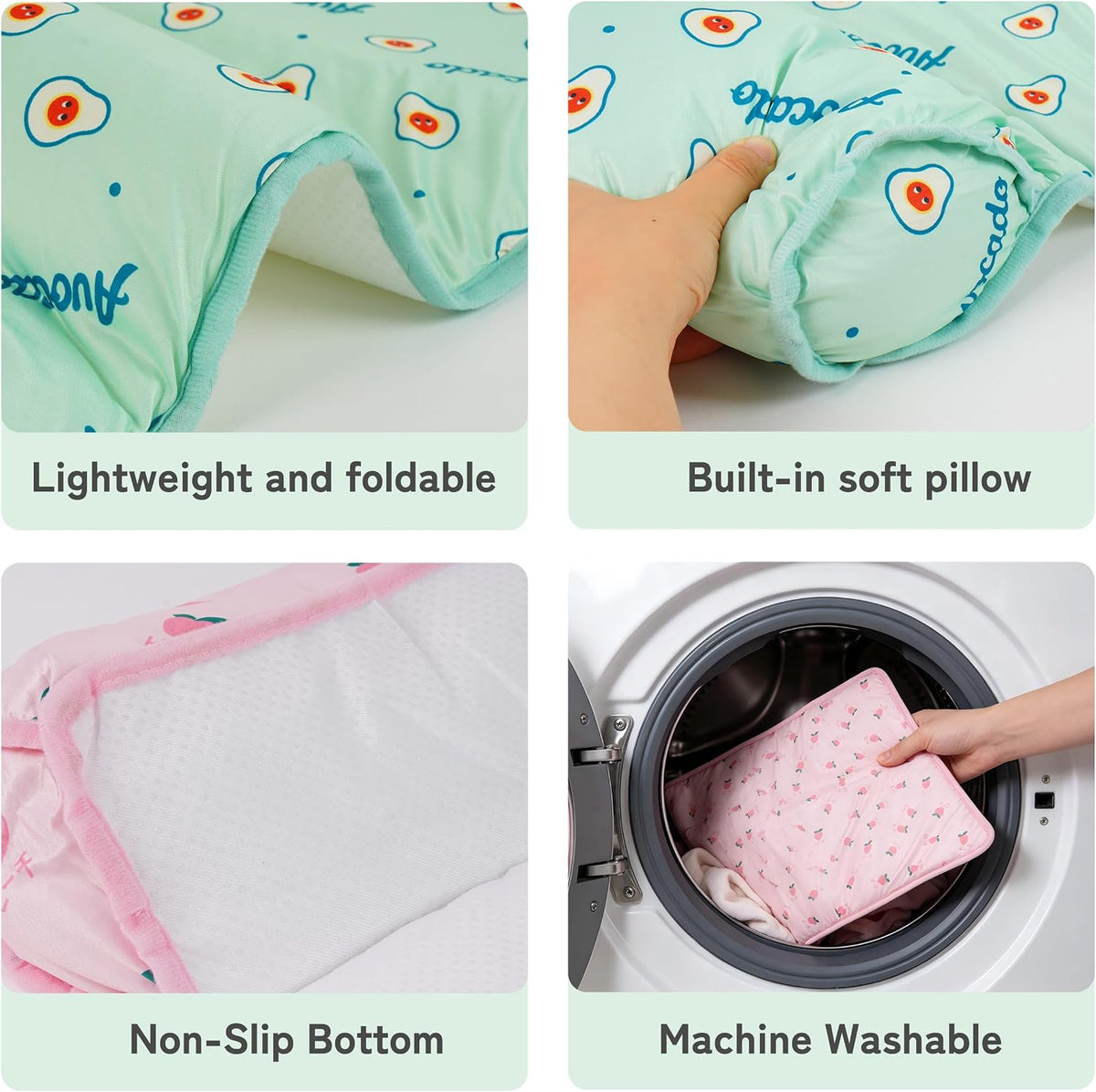 PUMYPOREITY Cooling Dog Bed, Pet Cooling Mat with Pillow, Ice Silk Cooling Dog Blanket, Self Cooling Pad for Cat,Dog, Washable Summer Pet Mat for Kennel, Crates, Sofa, Floor, Pink, S