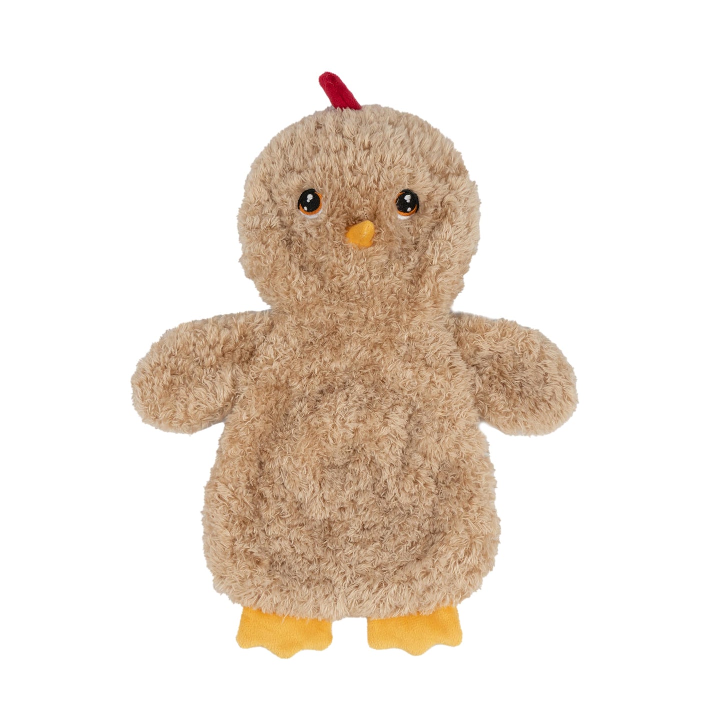 Best Pet Supplies Interactive Squeaky Dog Chew Toy, Ideal Dog Toys for Chewers, Small, Medium & Large Dogs, and Fetch Lovers - Crinkle Chicken (Brown), Large