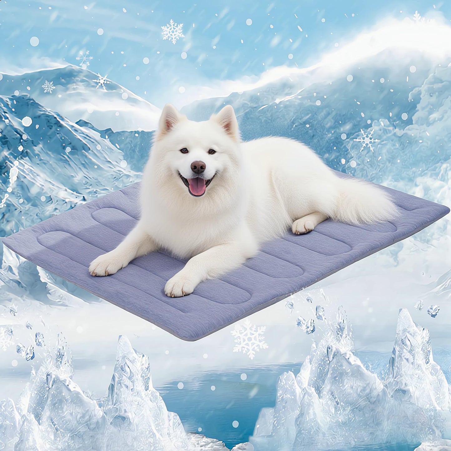 Cooling Mat for Large Dogs, Q-Max>0.46 - Self-Cooling Dog Bed with Arc-Chill Technology,Washable Dog Cooling Mat for Small & Medium Dogs, Indoor Outdoor Kennel Floor Use (36" x 24" - Large-Crate)