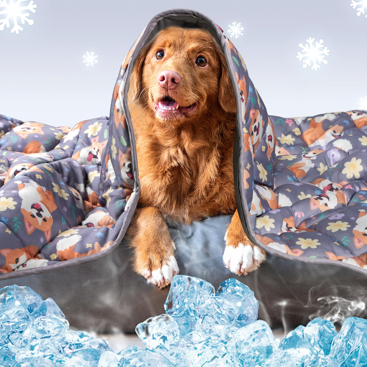 Leekalos Dog Cooling Mat,Pet Cooling Pads for Dogs Blanket,Summer Cooling Bed for Cats Blanket,Portable Pet Cooling Cushion for Home & Outdoor，Keep Cooling for Pets (Cool Grey, Small(22"x28"))