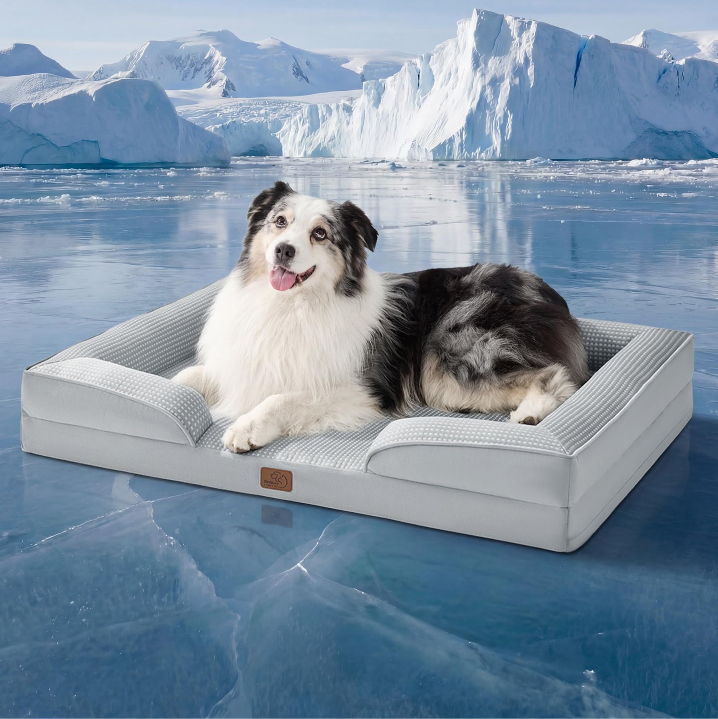 Bedsure Orthopedic Dog Bed Medium Size Dogs - Washable Small Medium Dog Cat Bed Waterproof, Comfort Cats Couch Sofa with Washable Removable Cover, Pets Bed with Nonskid Bottom, Grey, 28"