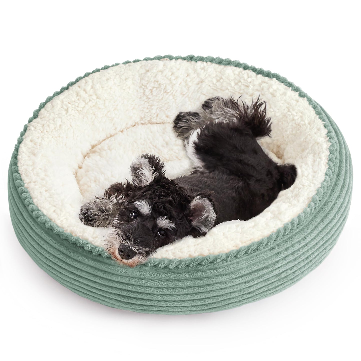 Love's cabin Round Donut Cat and Dog Cushion Bed, 20in Bed for Cats or Small Dogs, Anti-Slip & Water-Resistant Bottom, Super Soft Durable Fabric Pet Beds, Washable Luxury Cat & Dog Bed Gray
