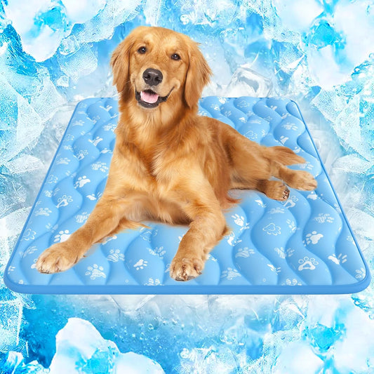Rywell Super-Absorbent Cooling Mat for Dogs 44"x32" Arc-Chill 3.0 & Color-Changing Dog Cooling Mat, Stay Cool & Dry, Washable, Non-Slip Pet Bed Mat for Floors, Sofas, Kennels