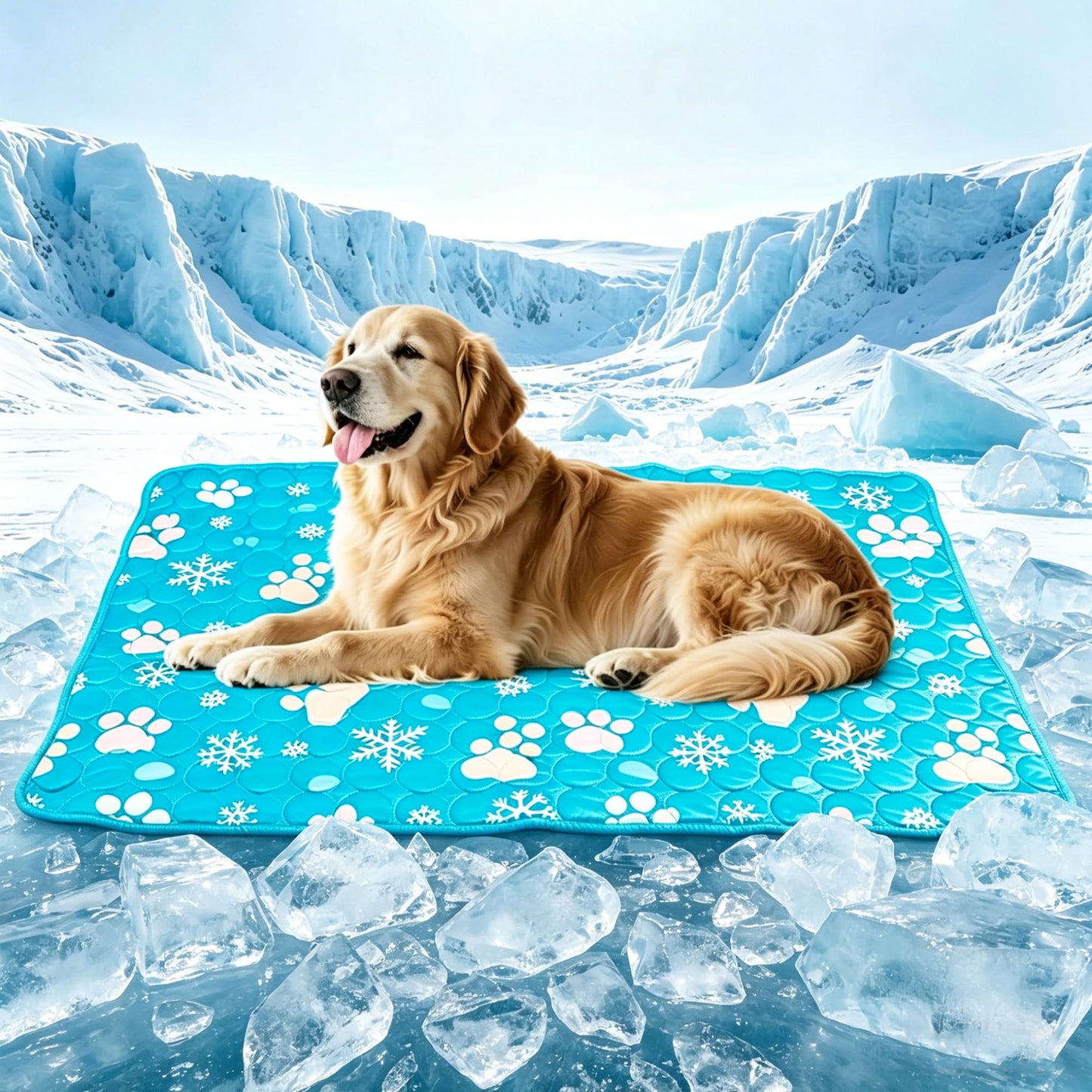 Starry Dogs Premium Waterproof Dog Cooling Blanket, 5-Layer Materials Dog Cooling Mat, Washable Pet Cooling Mat for Summer, Silver Grey Mats Medium Dogs
