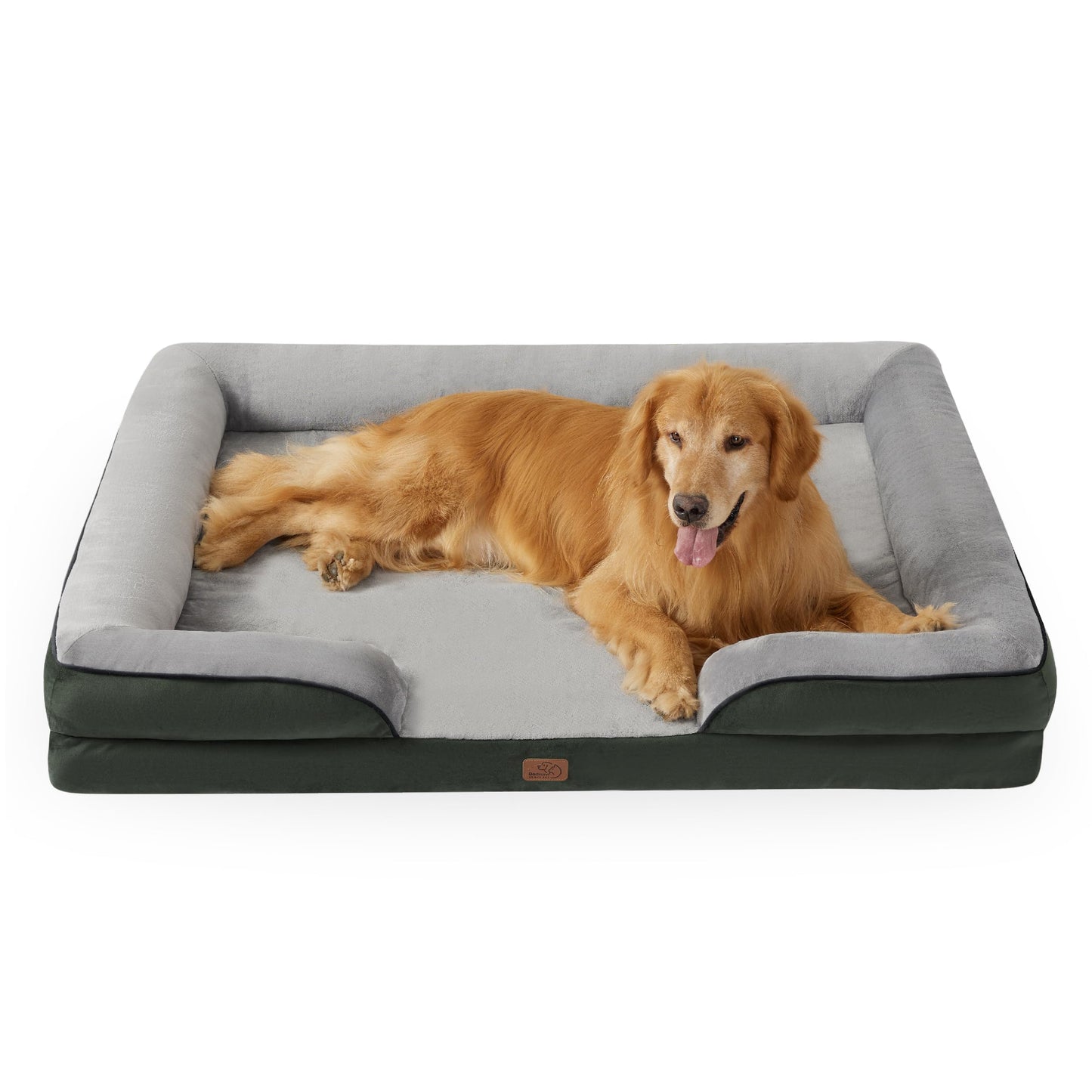 Bedsure Orthopedic Dog Bed Medium Size Dogs - Washable Small Medium Dog Cat Bed Waterproof, Comfort Cats Couch Sofa with Washable Removable Cover, Pets Bed with Nonskid Bottom, Grey, 28"