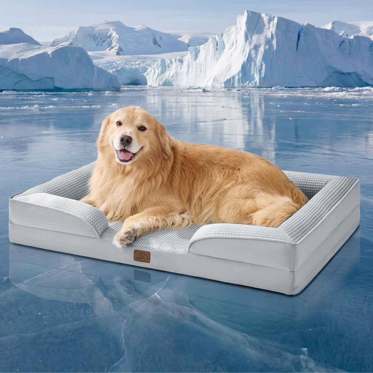 Bedsure Orthopedic Dog Beds Large Sized Dog - Washable Large Dog Cat Bed Waterproof, Comfort Dogs Couch Sofa with Washable Removable Cover, Pet Bed with Nonskid Bottom, Grey, 35"