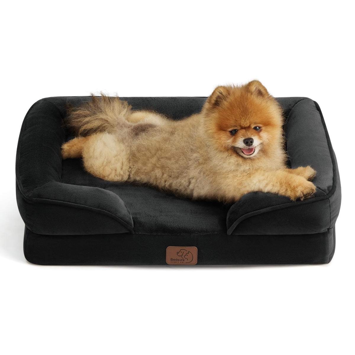 Bedsure Orthopedic Dog Bed Medium Size Dogs - Washable Small Medium Dog Cat Bed Waterproof, Comfort Cats Couch Sofa with Washable Removable Cover, Pets Bed with Nonskid Bottom, Grey, 28"