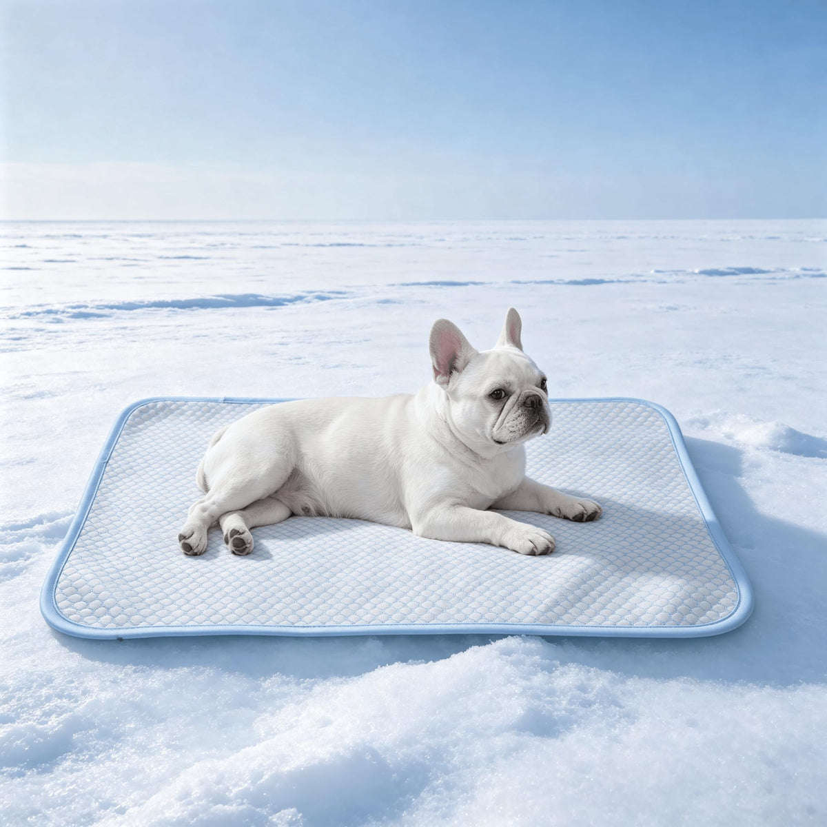 petfelix FrostPro Pet Cooling Mat, Stain & Scratch Resistant QMAX>0.5 for Extra Small Dogs & Small Cats Up to 10 lbs, Self Cooling Mat for Dogs, No Water or Electricity Needed, Blue, Small, 18''*14''