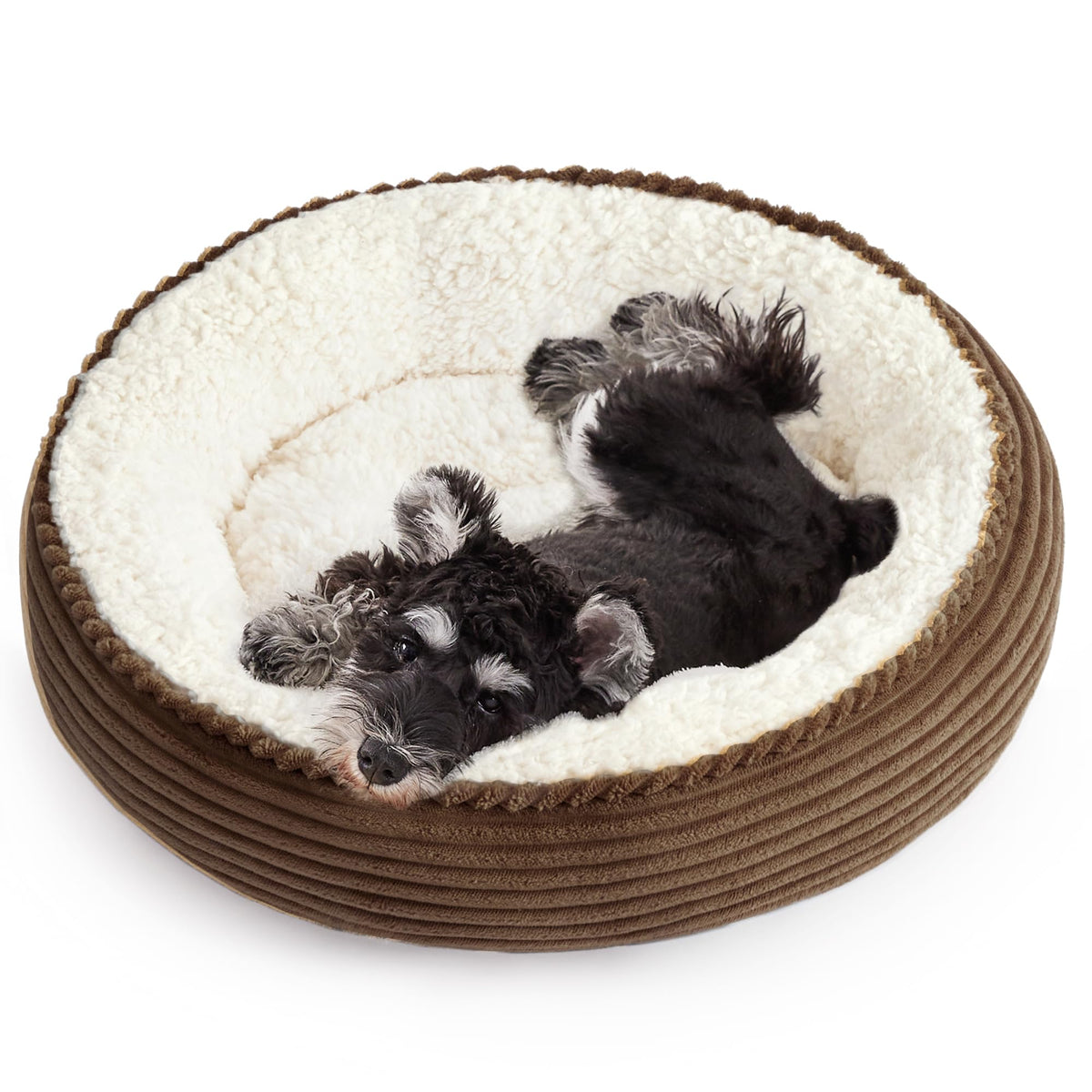 Love's cabin Round Donut Cat and Dog Cushion Bed, 20in Bed for Cats or Small Dogs, Anti-Slip & Water-Resistant Bottom, Super Soft Durable Fabric Pet Beds, Washable Luxury Cat & Dog Bed Gray