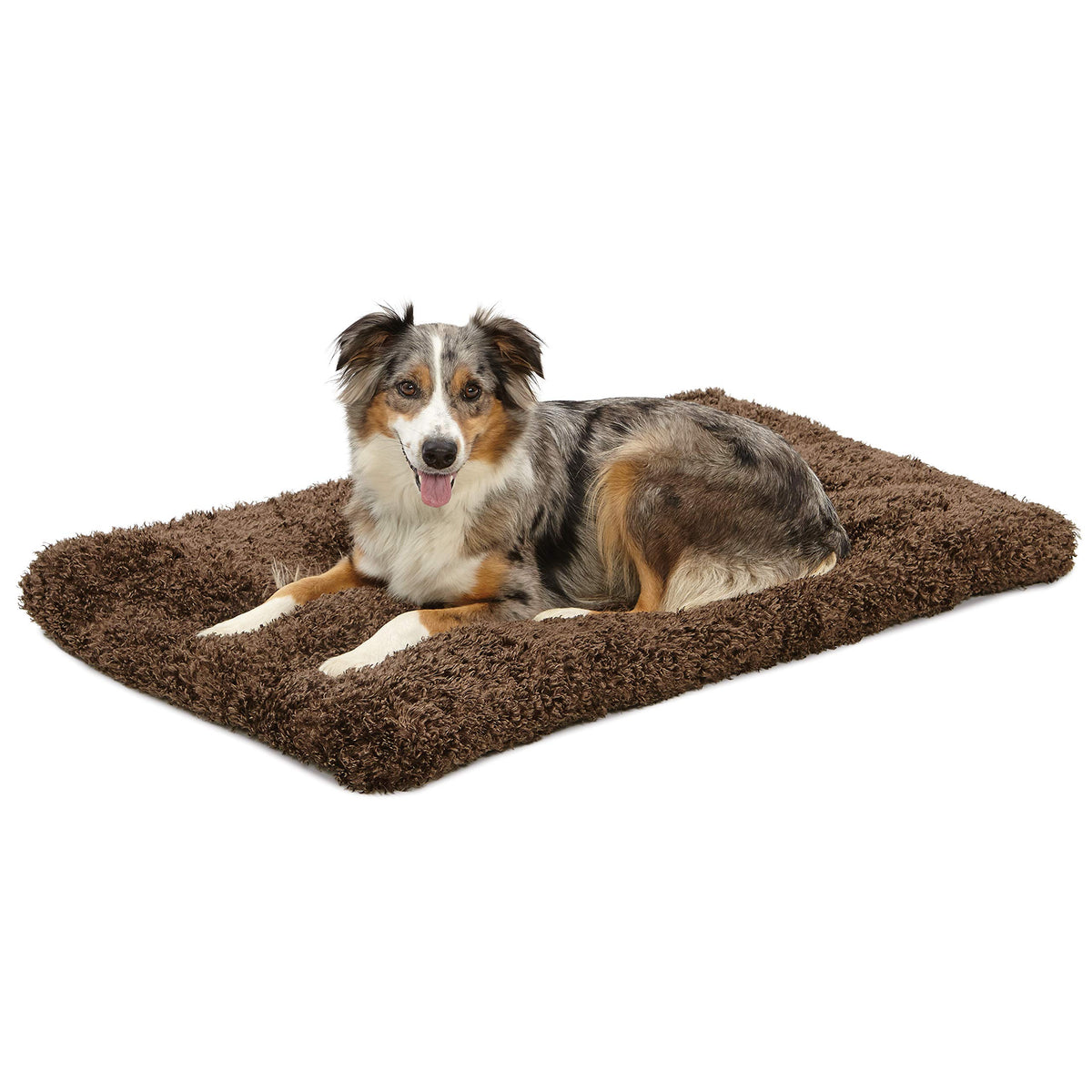 MidWest Homes for Pets Small QuietTime Deluxe Gray Ombré Swirl Plush Pet Bed, Machine Washable, Non-Skid Bottom, Soft Crate Mat for 24-inch Crates