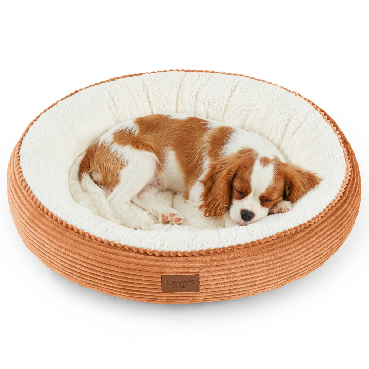 Love's cabin Round Donut Cat and Dog Cushion Bed, 20in Bed for Cats or Small Dogs, Anti-Slip & Water-Resistant Bottom, Super Soft Durable Fabric Pet Beds, Washable Luxury Cat & Dog Bed Gray