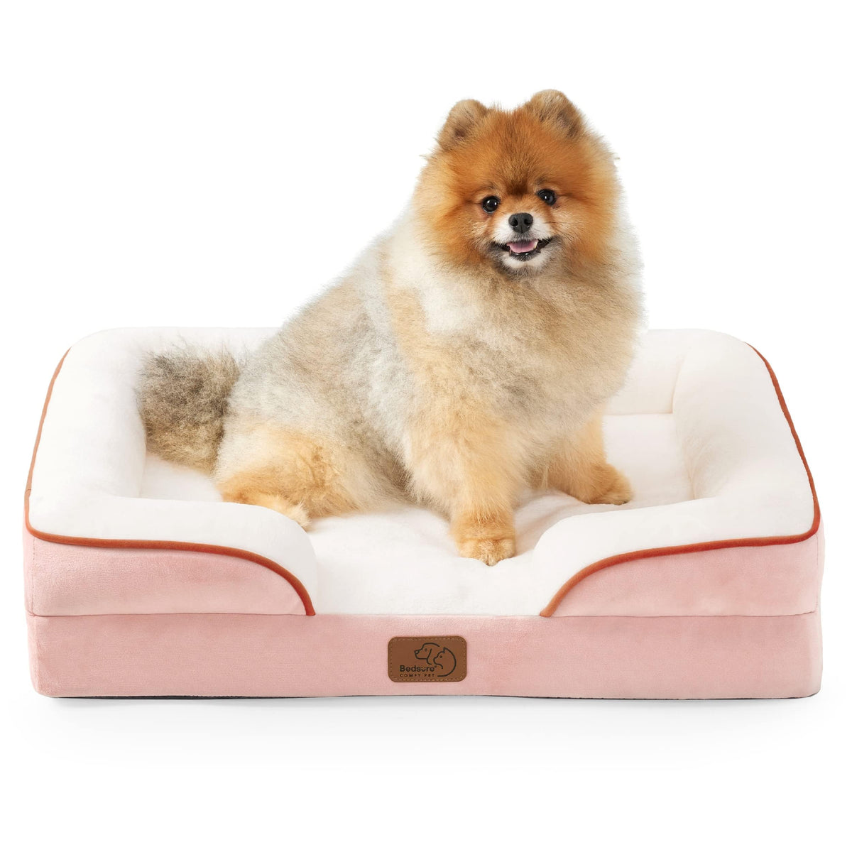 Bedsure Orthopedic Dog Bed Medium Size Dogs - Washable Small Medium Dog Cat Bed Waterproof, Comfort Cats Couch Sofa with Washable Removable Cover, Pets Bed with Nonskid Bottom, Grey, 28"