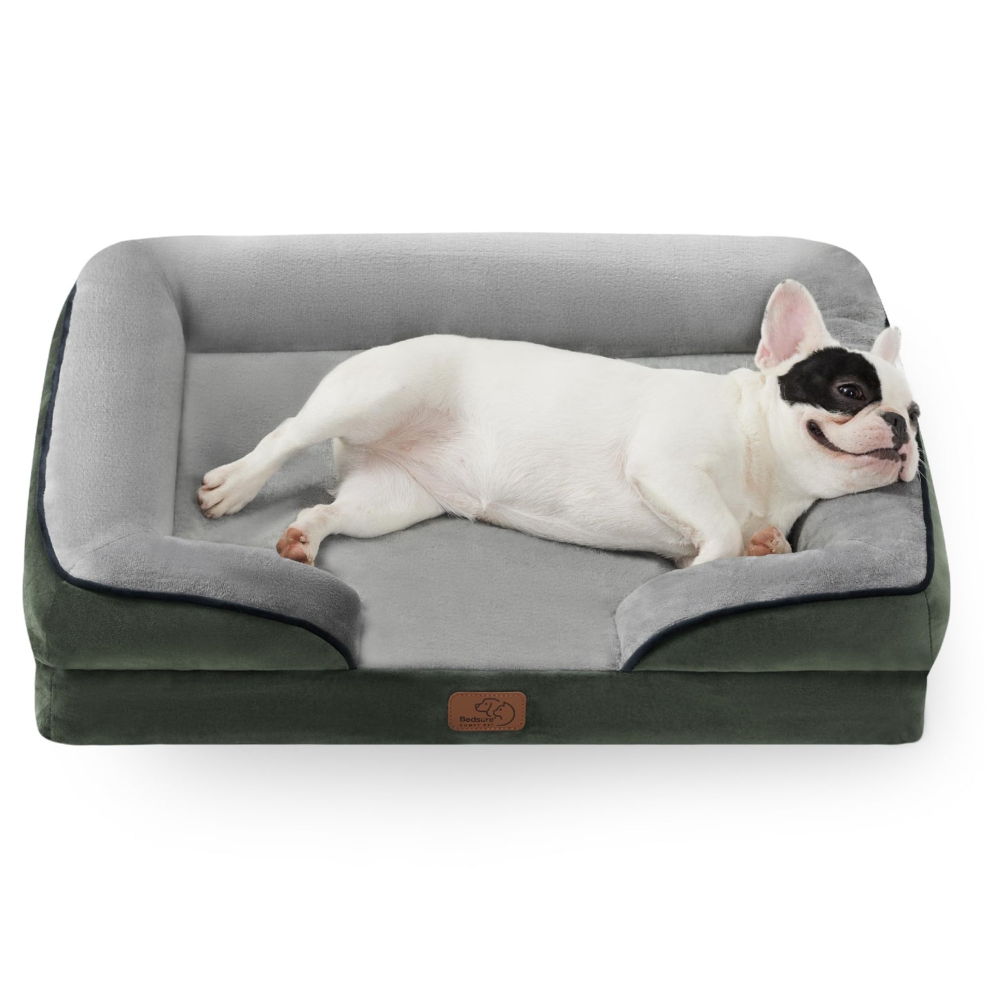 Bedsure Orthopedic Dog Beds Large Sized Dog - Washable Large Dog Cat Bed Waterproof, Comfort Dogs Couch Sofa with Washable Removable Cover, Pet Bed with Nonskid Bottom, Grey, 35"