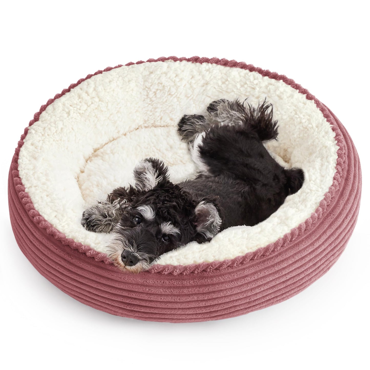 Love's cabin Round Donut Cat and Dog Cushion Bed, 20in Bed for Cats or Small Dogs, Anti-Slip & Water-Resistant Bottom, Super Soft Durable Fabric Pet Beds, Washable Luxury Cat & Dog Bed Gray