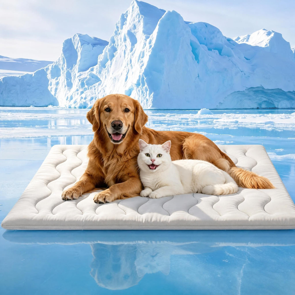 2026 Q-MAX＞0.5 Double-Sided Arc-Chill Dog Cooling Mat 36"×23" | Upgraded Ice Cool Fiber, Washable Thicken Waterproof, Self-Cooling Crate Pad for Dog&Cat, All-Season Use