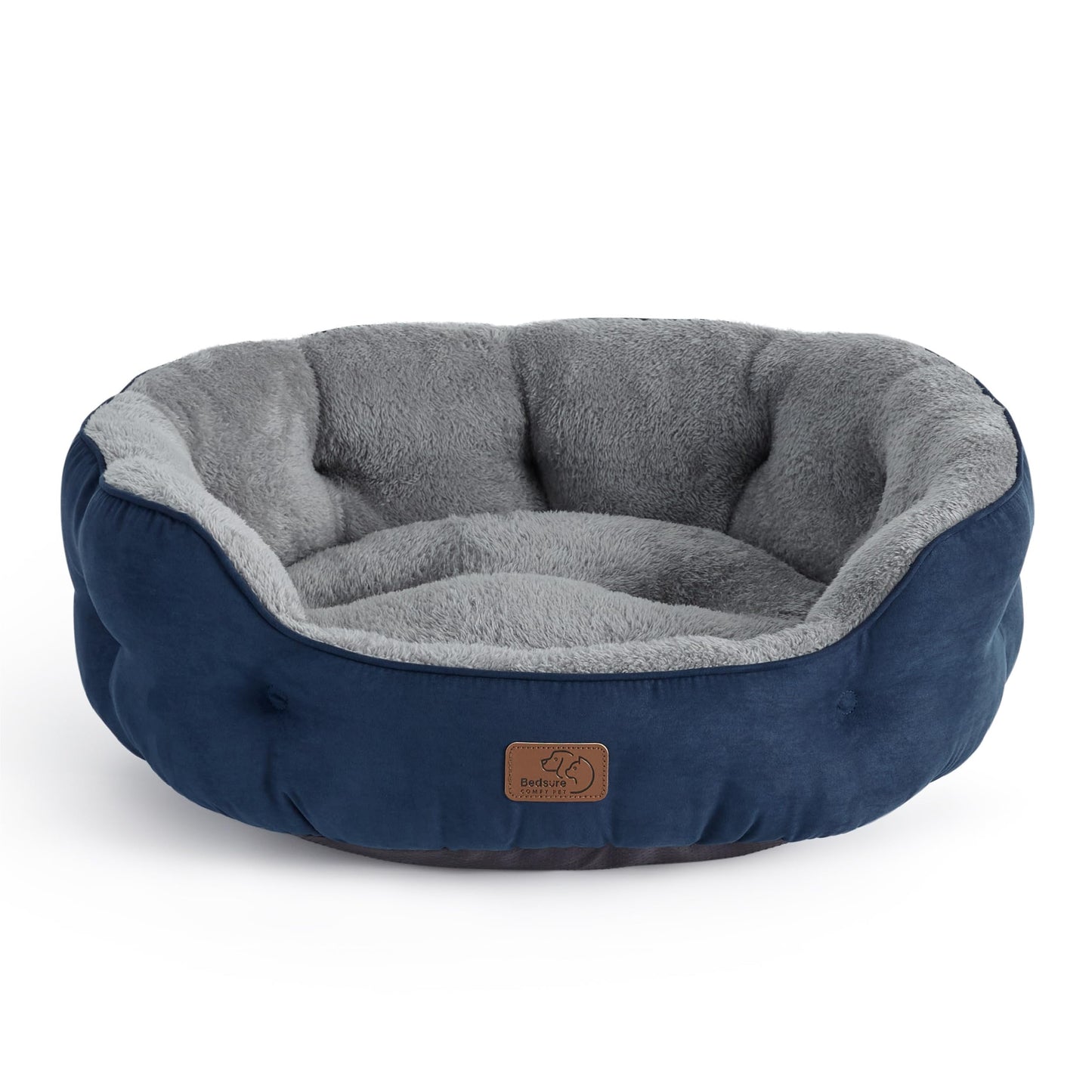 Bedsure Small Dog Bed Washable,Round Cat Beds for Indoor Cats,20in Came | Soft Plush Pet Bed,Dog Beds for Small Dogs for Puppy and Kittens,Anti-Slip Bottom,Easy to Clean
