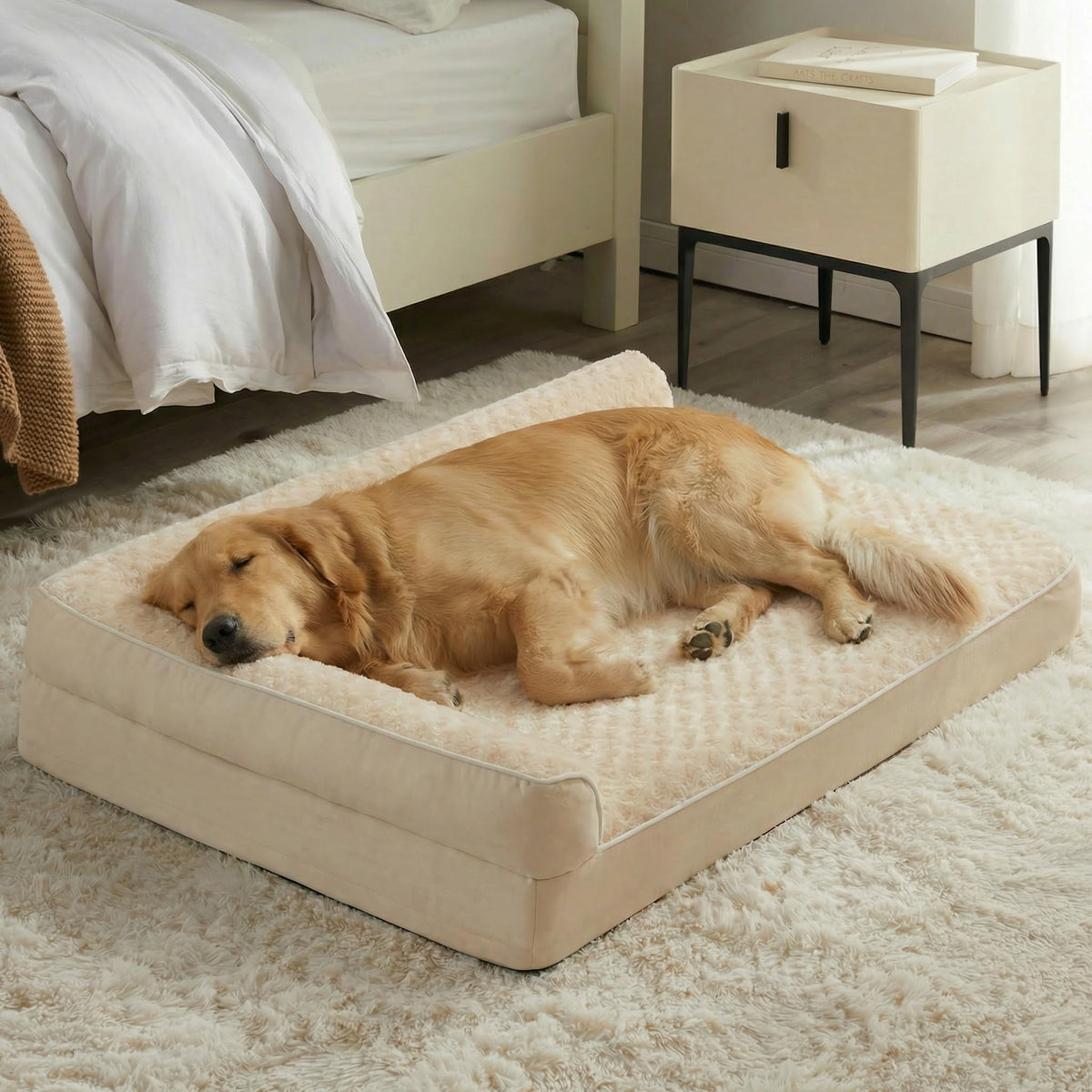 BFPETHOME Orthopedic Dog Beds for Large Dogs-Waterproof Sofa Dog Bed with Removable Washable Cover, Big Pet Bed with Waterproof Lining and Nonskid Bottom,Pet Bed for Large Dogs