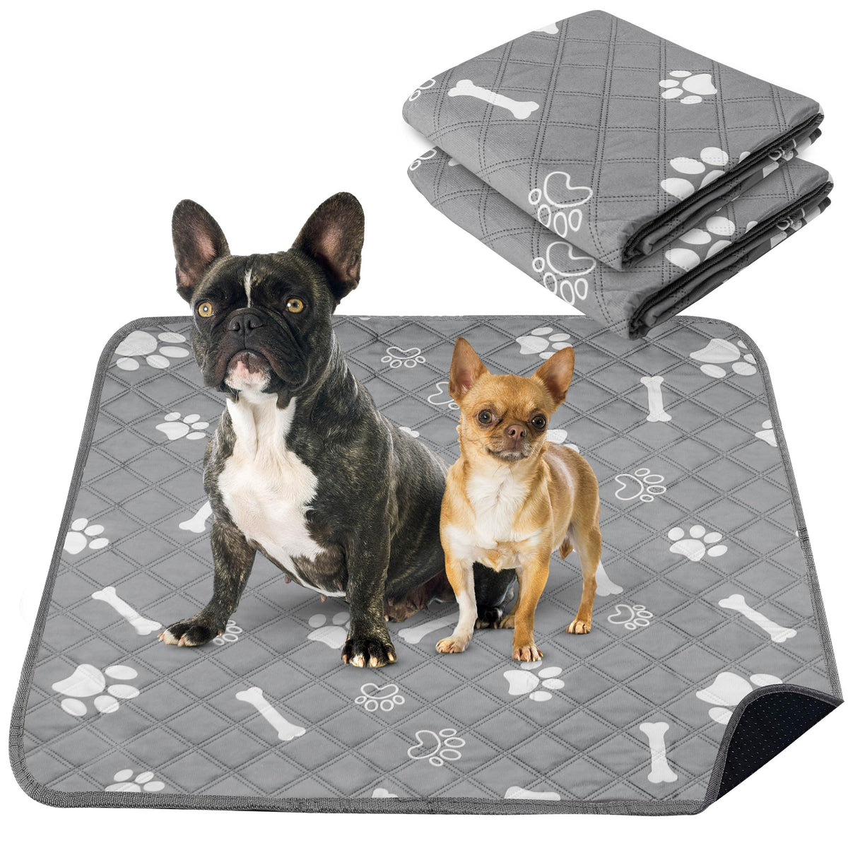 PatiencET Dog Cooling Mat, 22 x 28 in No-Gel Cooling Pad for Small Dogs, Puppies and Cats, Cool Touch Nylon Pet Mat, Washable Summer Dog Mat for Crate, Floor, Sofa, Car, Blue