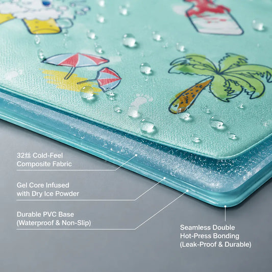 Pet Cooling Ice Mat – Summer Dog Cooling Pad, Anti-Scratch Gel Cooling Mat, Universal for Cats & Dogs, 60×90 cm thin cool