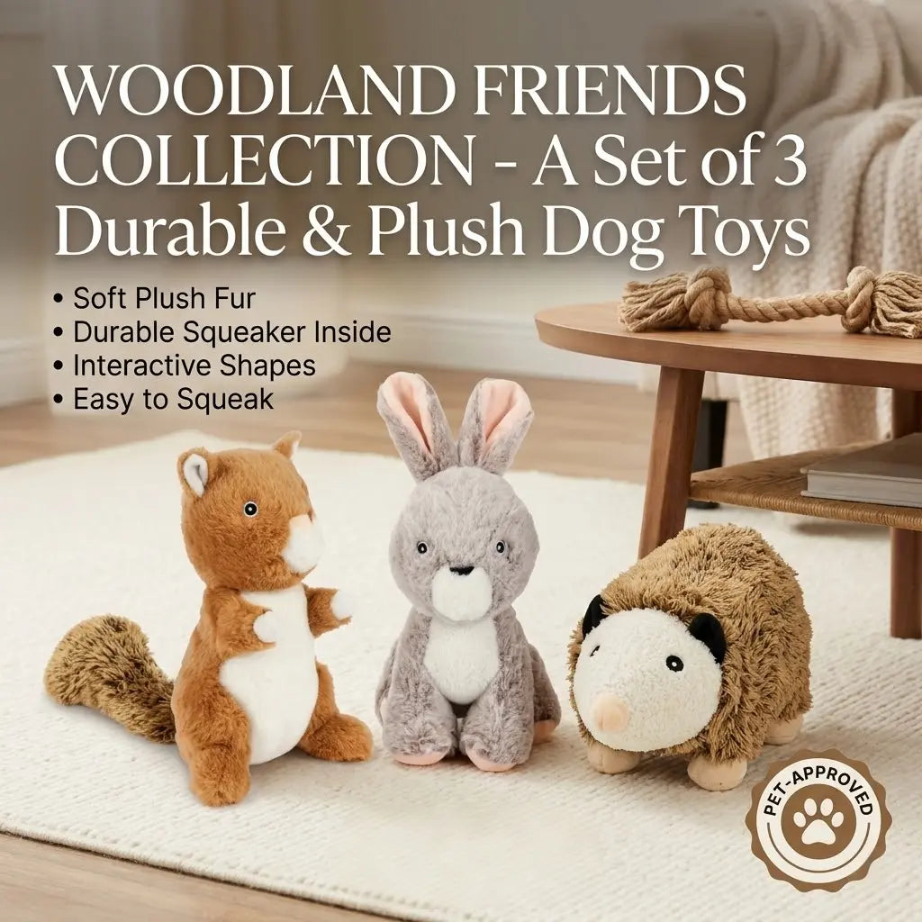 3-piece set Interactive Plush Toy for Pets That Makes Sounds And Can Be Chewed