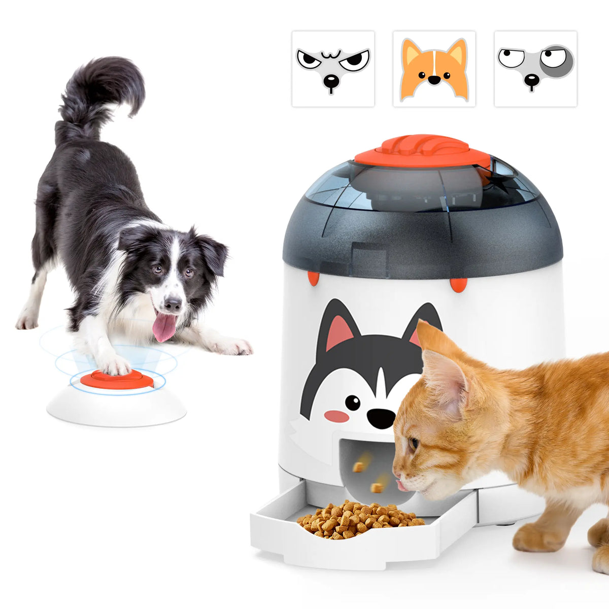 Potaroma Pet Puzzle Feeder Toy, Interactive IQ Training, Electronic Dog & Cat Toys, Automatic Rechargeable Treat Dispenser, Push Remote for Food Dispensing for All Breeds, 280ml Capacity #SummerVibes #petlovers