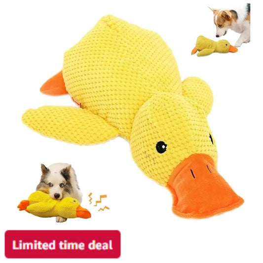 Yellow duck-Durable Plush Squeaky Dog Toy for All Breeds – Fun Chew Toy for Indoor Play- 35CM-MRWJ pet Interactive