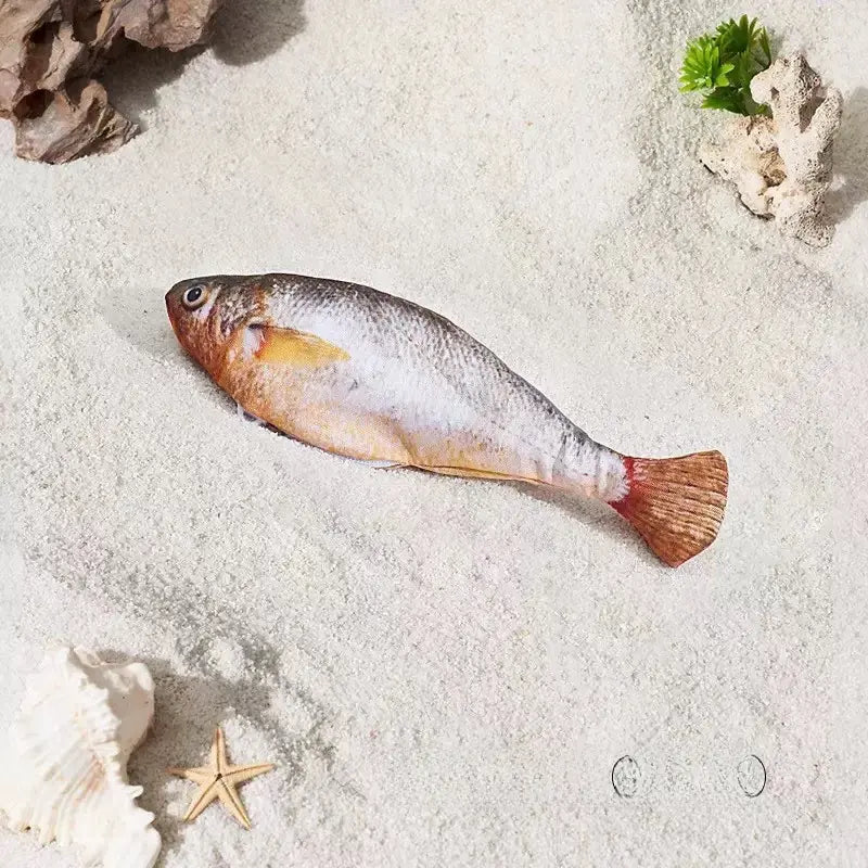 Ultra-Realistic Flopping Fish Cat Toys 3 Pack, Interactive Cat toys for All Breeds, Tap-Activated 3 Flapping Mode, Sardine/Saury/Yellow Croaker, 7.1 Inches, with Catnip, Rechargeable,Interactive pet toys