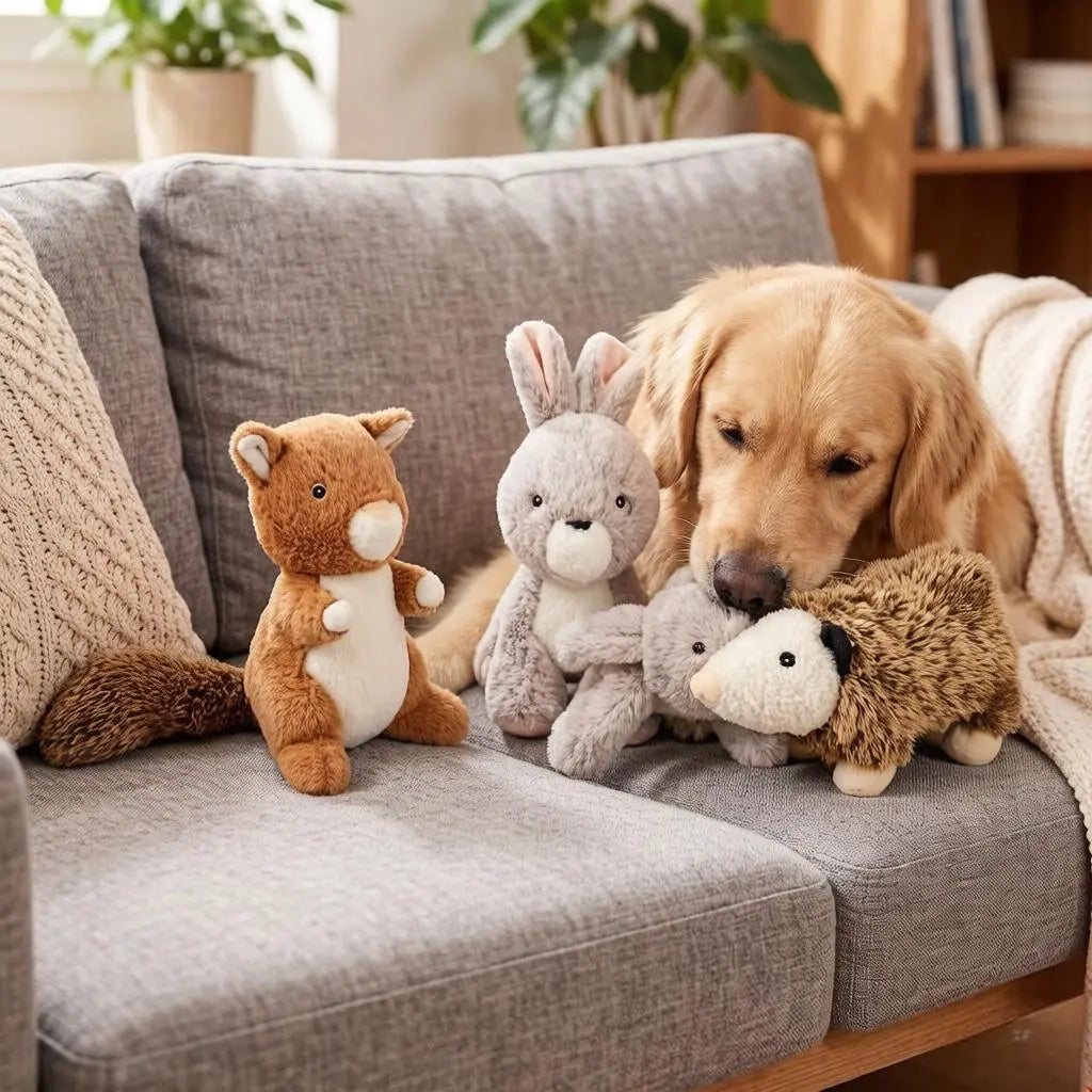 3-piece set Interactive Plush Toy for Pets That Makes Sounds And Can Be Chewed