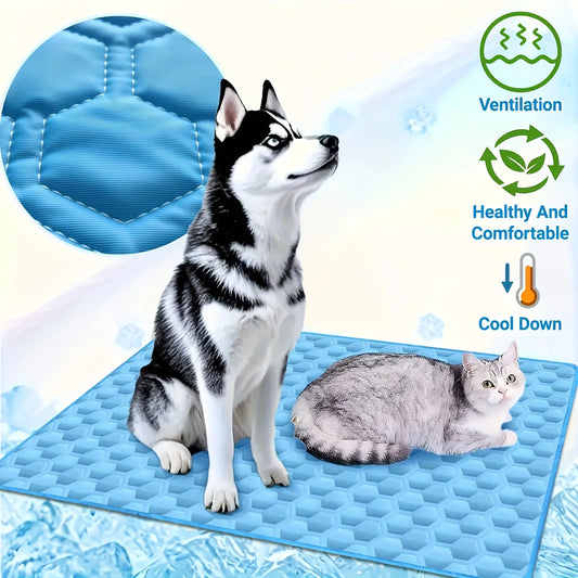 2026 Upgraded Cooling Mat for Cats & Dogs — Breathable, Lightweight Pet Cooling Bed, Suitable for All Breeds and Sizes (Small to Medium) — Ready to Use, No Assembly Required washable blanket zon lidog thick